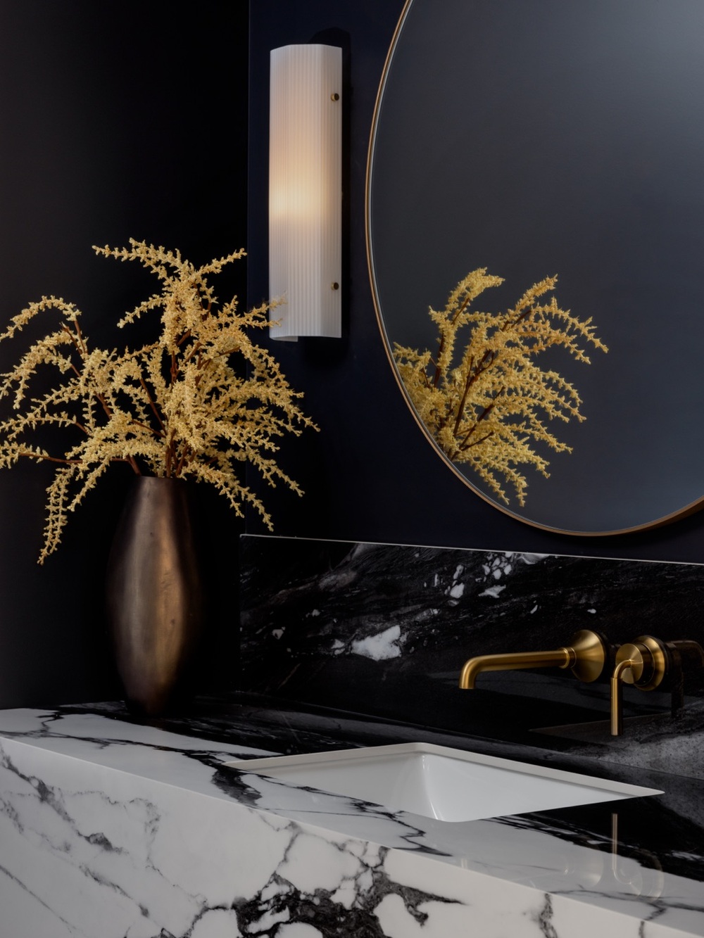 Black Home Accent Decorative Vase -